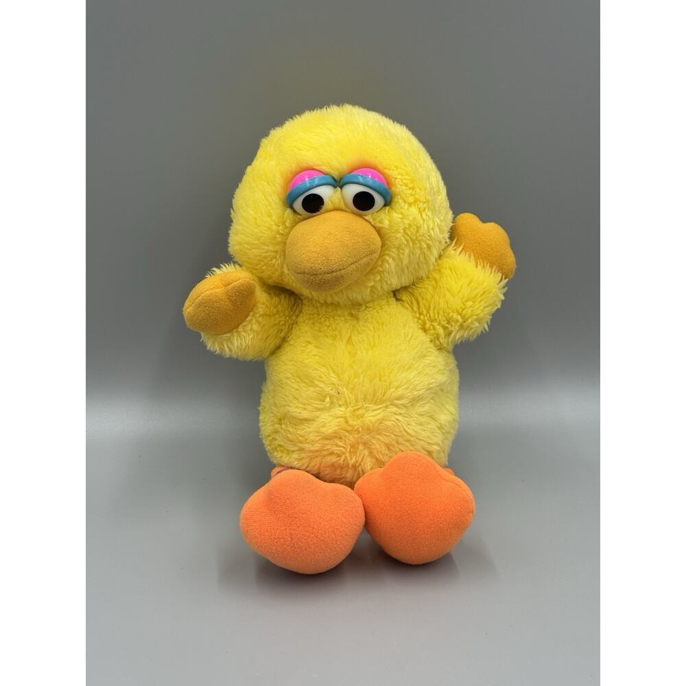 Vintage Hasbro Softies Cute Baby Big Bird Plush Sesame Street Stuffed Animal 10”
